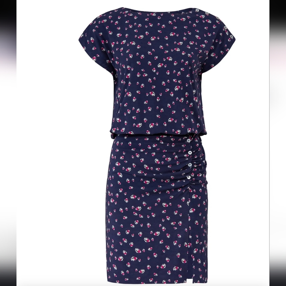 Nicole Miller Ditzy Stems Blouson Dress Size Medium